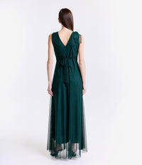 Vestito verde.S trasparente, perfetto per occasioni all’aperto