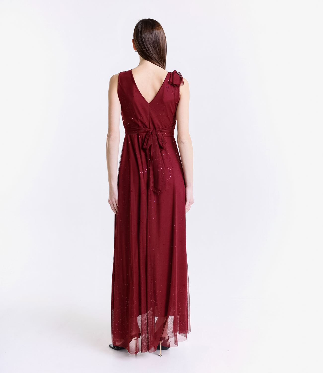 Vestito vino trasparente, perfetto per occasioni glamour