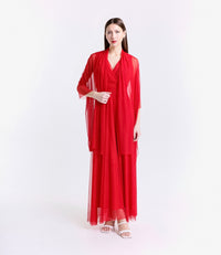 Abito da damigella in tulle con scollo a V Flavia