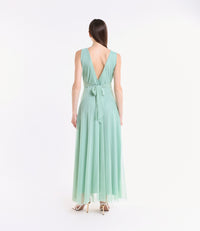 Abito da damigella in tulle con scollo a V Flavia