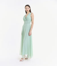 Abito da damigella in tulle con scollo a V Flavia