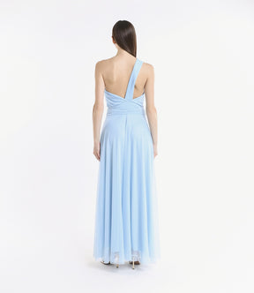 Lily One Shoulder Tulle Long Dress