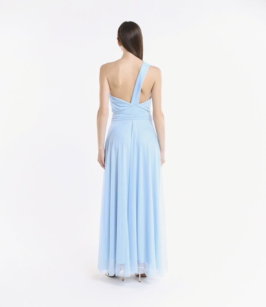 Lily One Shoulder Tulle Long Dress