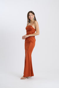 Abito Avirelle – Senza spalline drappeggiato con nodo