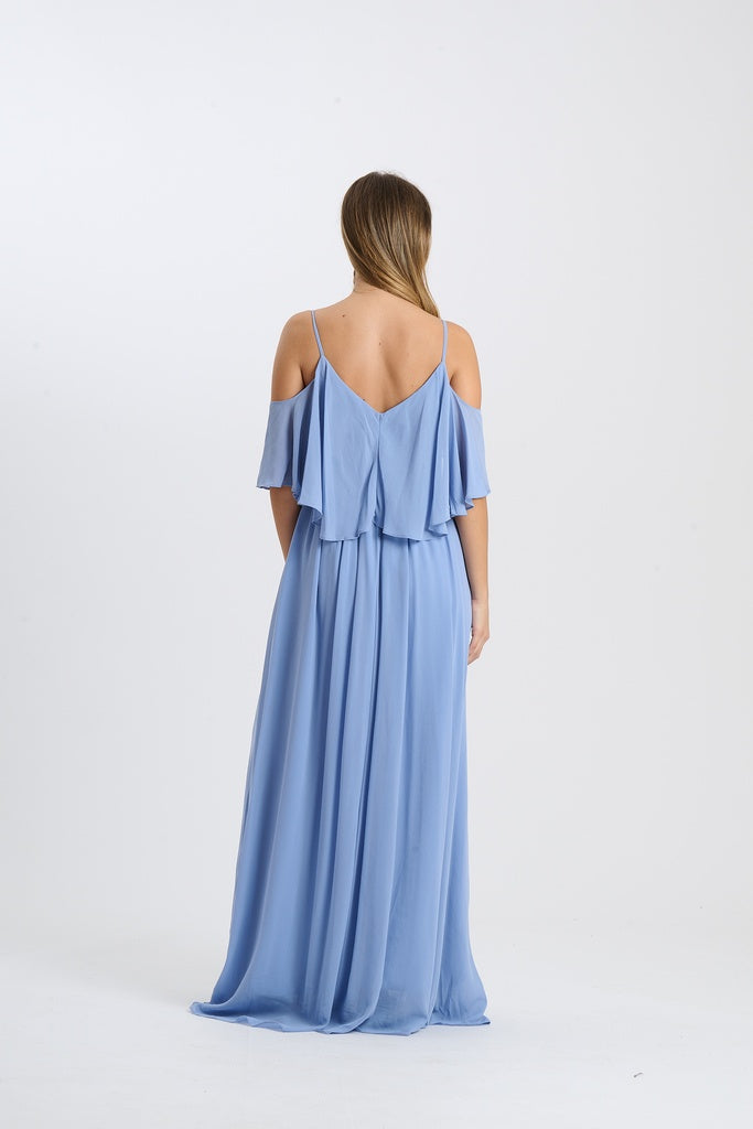 Abito Alessa con spalline e maniche svolazzanti