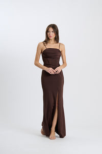 Abito Avirelle – Senza spalline drappeggiato con nodo