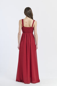 Abito da damigella ampio lungo CHIFFON Zoe