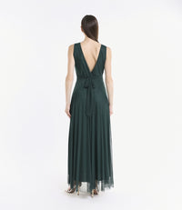 Abito da damigella in tulle con scollo a V Flavia