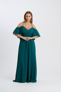 Abito Alessa con spalline e maniche svolazzanti