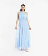 Lily One Shoulder Tulle Long Dress