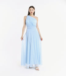 Lily One Shoulder Tulle Long Dress