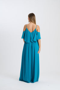 Abito Alessa con spalline e maniche svolazzanti