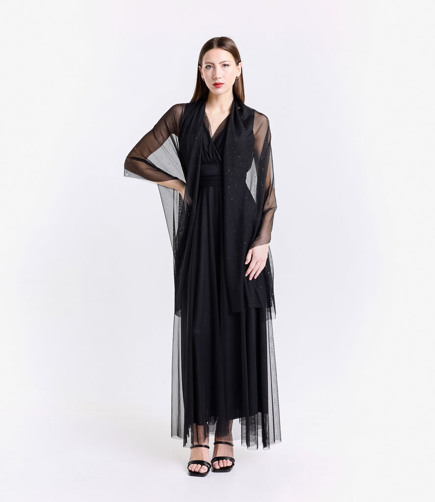 Abito da damigella in tulle con scollo a V Flavia