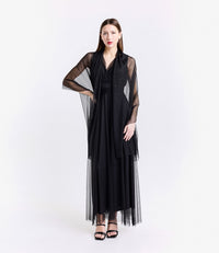 Abito da damigella in tulle con scollo a V Flavia