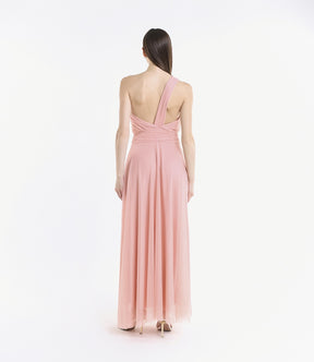 Lily One Shoulder Tulle Long Dress