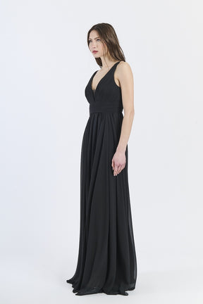 Abito da damigella ampio lungo CHIFFON Zoe