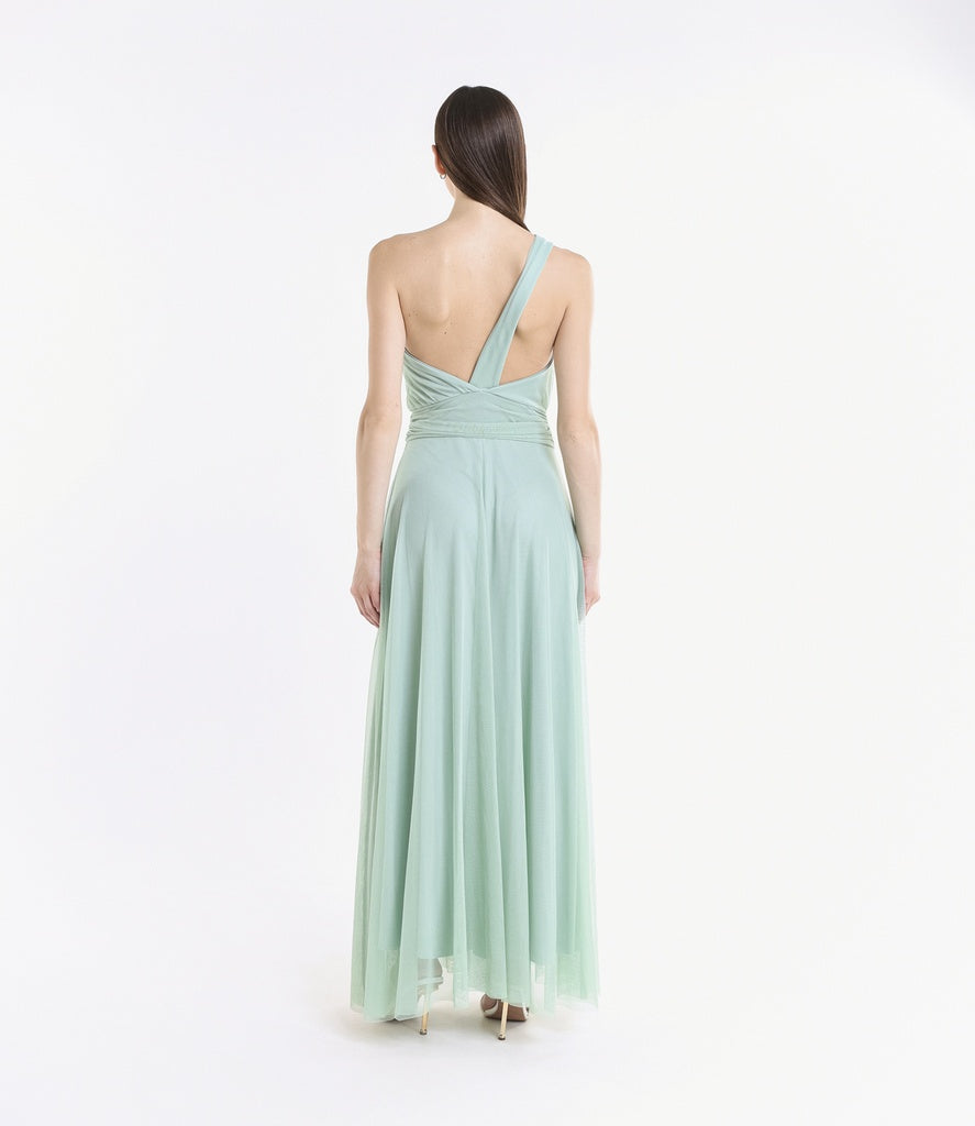 Lily One Shoulder Tulle Long Dress