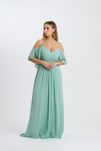 Abito Alessa con spalline e maniche svolazzanti