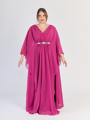 Vestito formale Magneta, taglia plus size, design fluido e energico