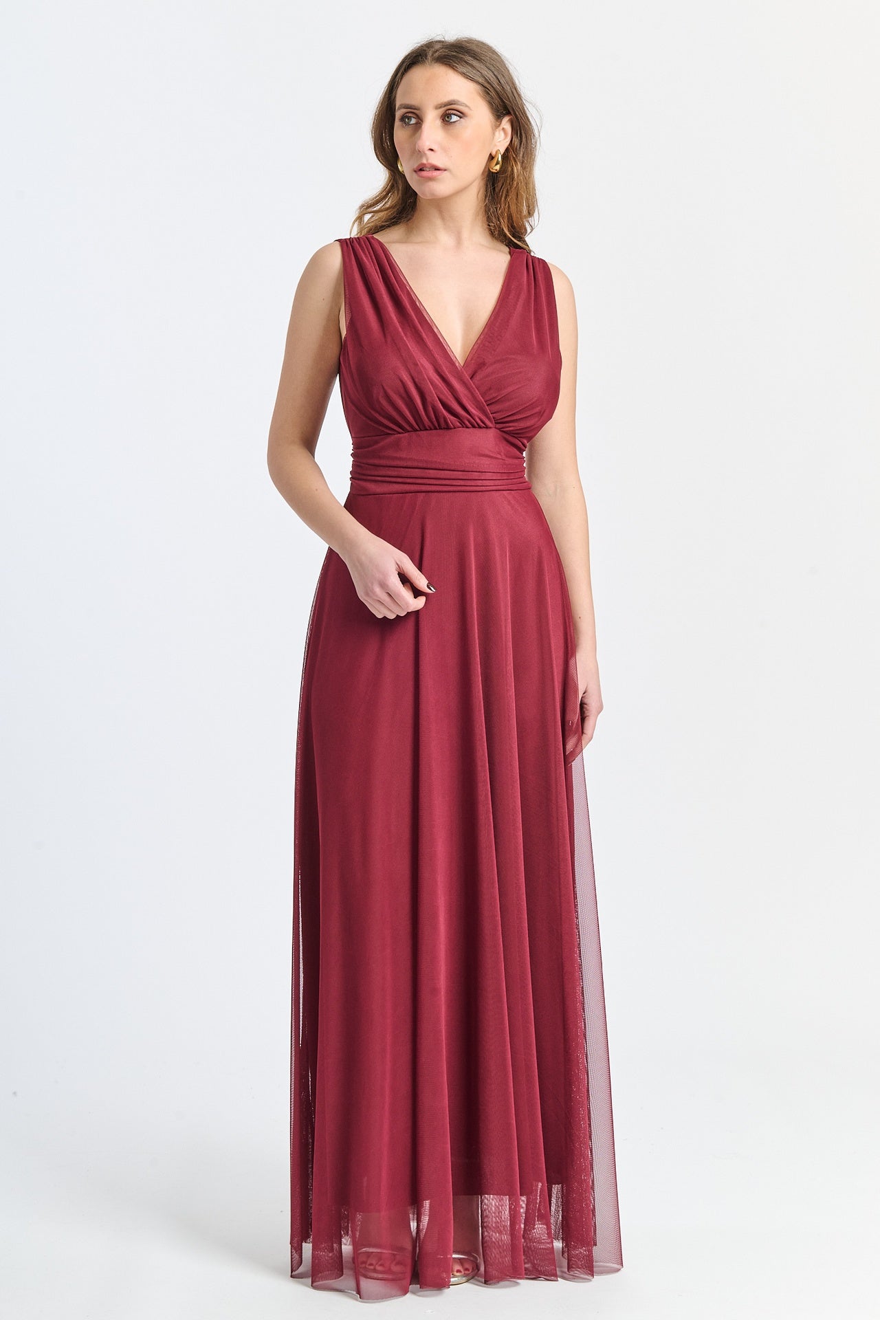 Abito da cerimonia vino in pizzo concharme intenso