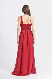 Abito lungo in tulle asimmetrico Luna