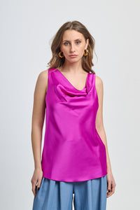 Canotta ciliegio delicata senza spalline concollo fluviale