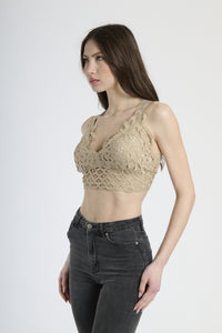 Maglia beige a uncinetto,ideale per outfit neutri