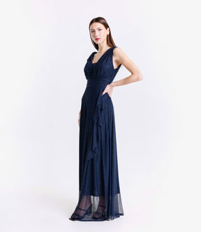 Lungo vestito navy, perfetto per feste formali
