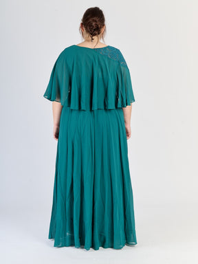 Vestito da sera plus size Verde.S
