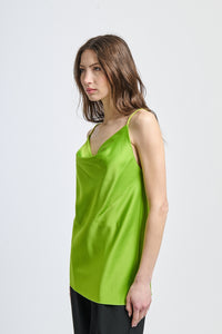 Maglia verde mela a spalline per stile rinfrescante