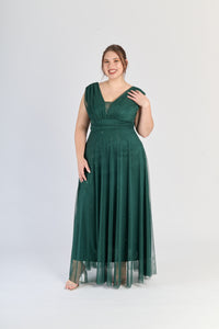 Abito verde.S da matrimonio, taglio empire e maniche spuntate, stile rigenerante.