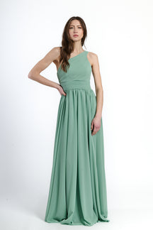 Abito lungo in tulle asimmetrico Luna