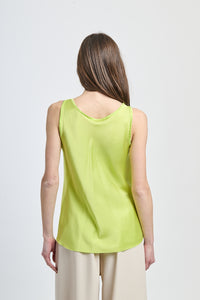 Canotta verde mela dalcollo drappato accattivante