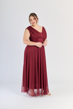 Abito vino da matrimonio, taglio empire e maniche spuntate, stile sensuale.