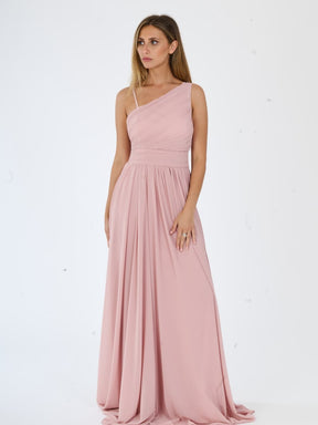 Abito lungo in tulle asimmetrico Luna