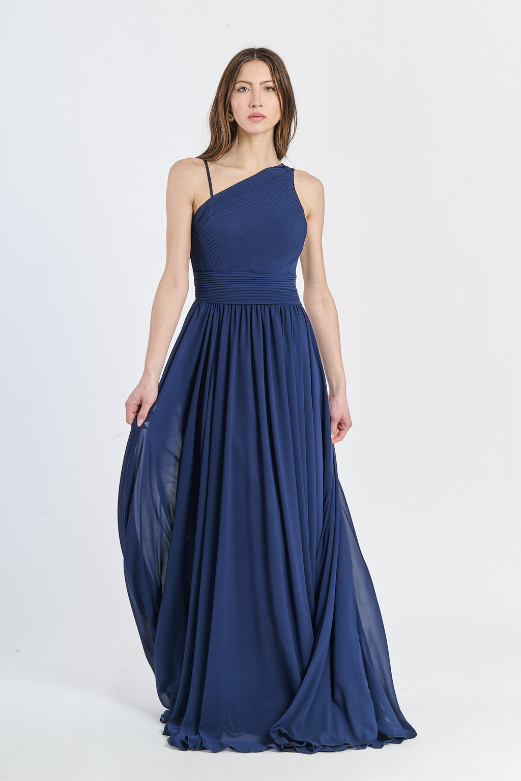 Long asymmetrical tulle dress Luna