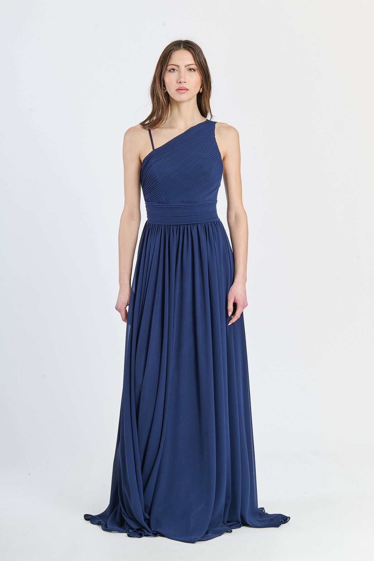 Long asymmetrical tulle dress Luna