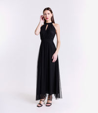 Abito lungo in tulle cut out Lucrezia