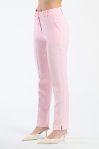 Pantaloni rosa baby in tessuto morbido, comfortevoli e adorabili.