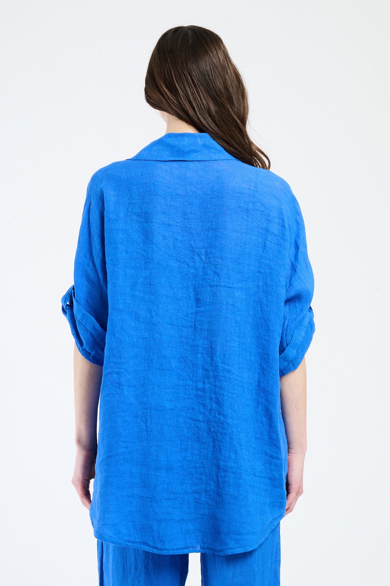 Camicia bluette con colletto, comfort e stile cool