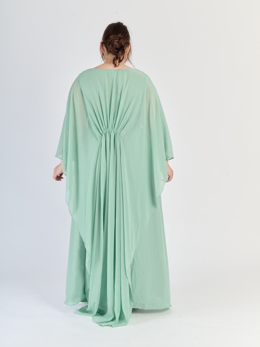 Vestito elegante Salvia, ideale per occasioni sofisticate, flusso grazioso