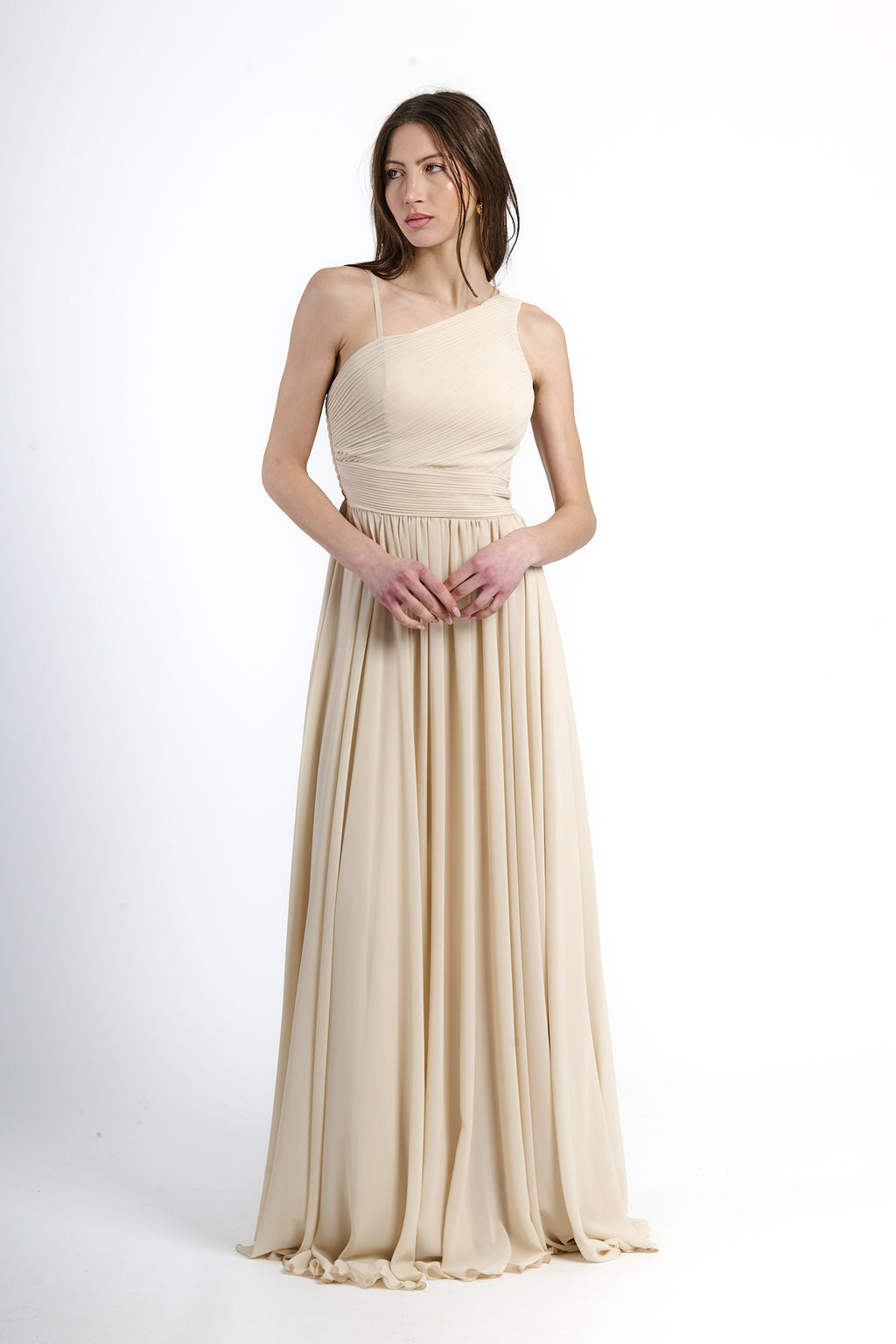 Long asymmetrical tulle dress Luna