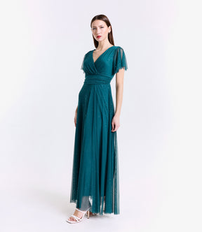 Vestito ottanio trasparente, perfetto per occasioni stilose
