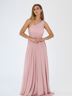 Abito lungo in tulle asimmetrico Luna