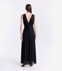 Robe nero formale confodera fluida e silhouette lussuosa