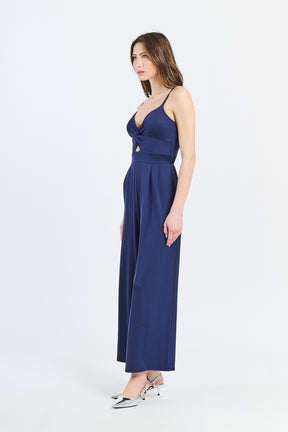 Tuta intera navy, silhouette dritta