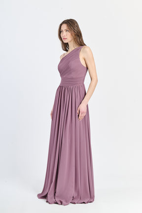 Abito lungo in tulle asimmetrico Luna