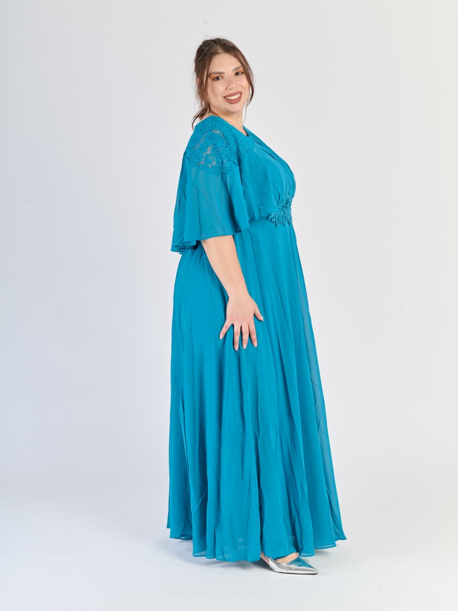 Vestito plus size Verde acqua 