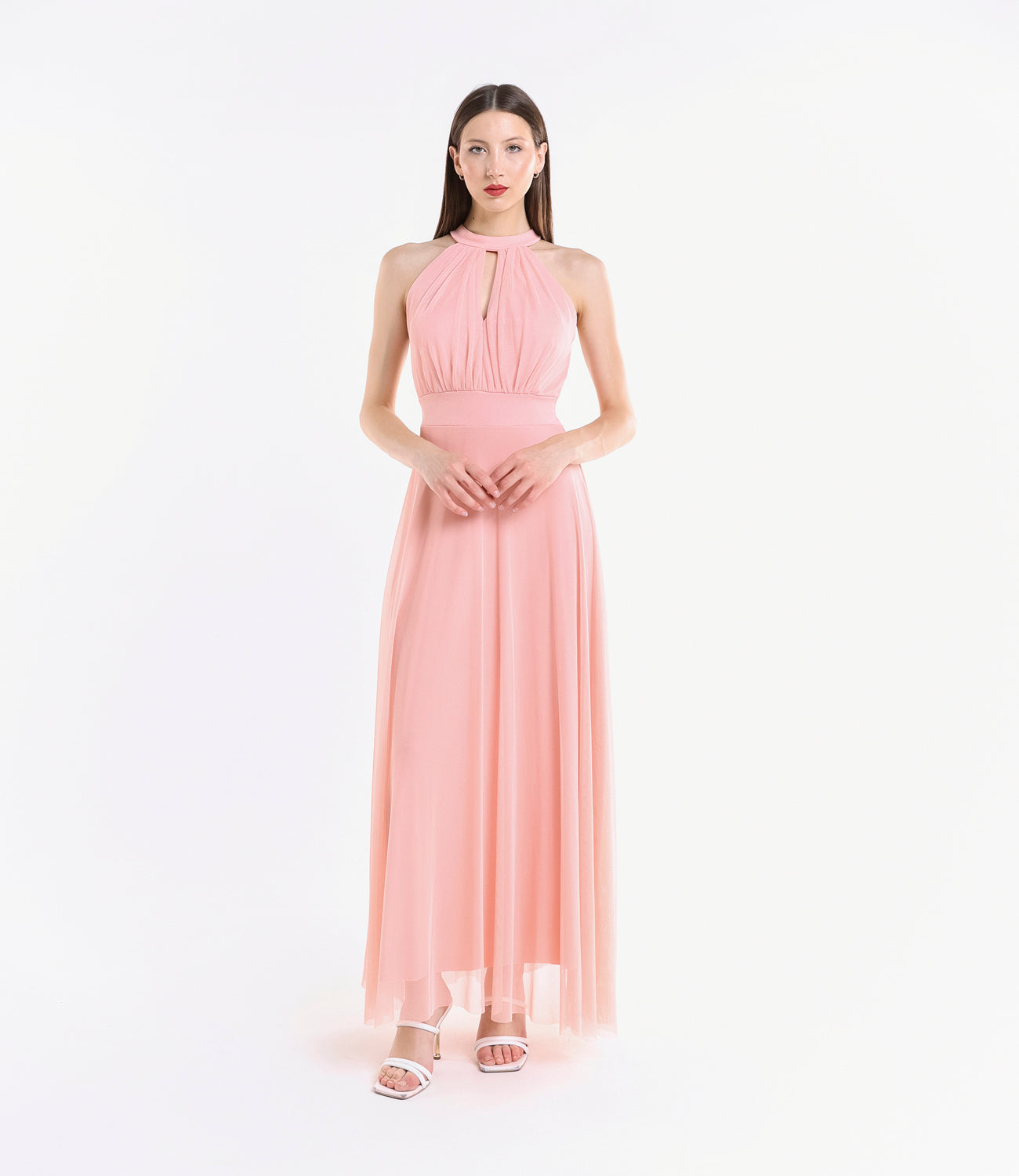 Abito lungo in tulle cut out Lucrezia