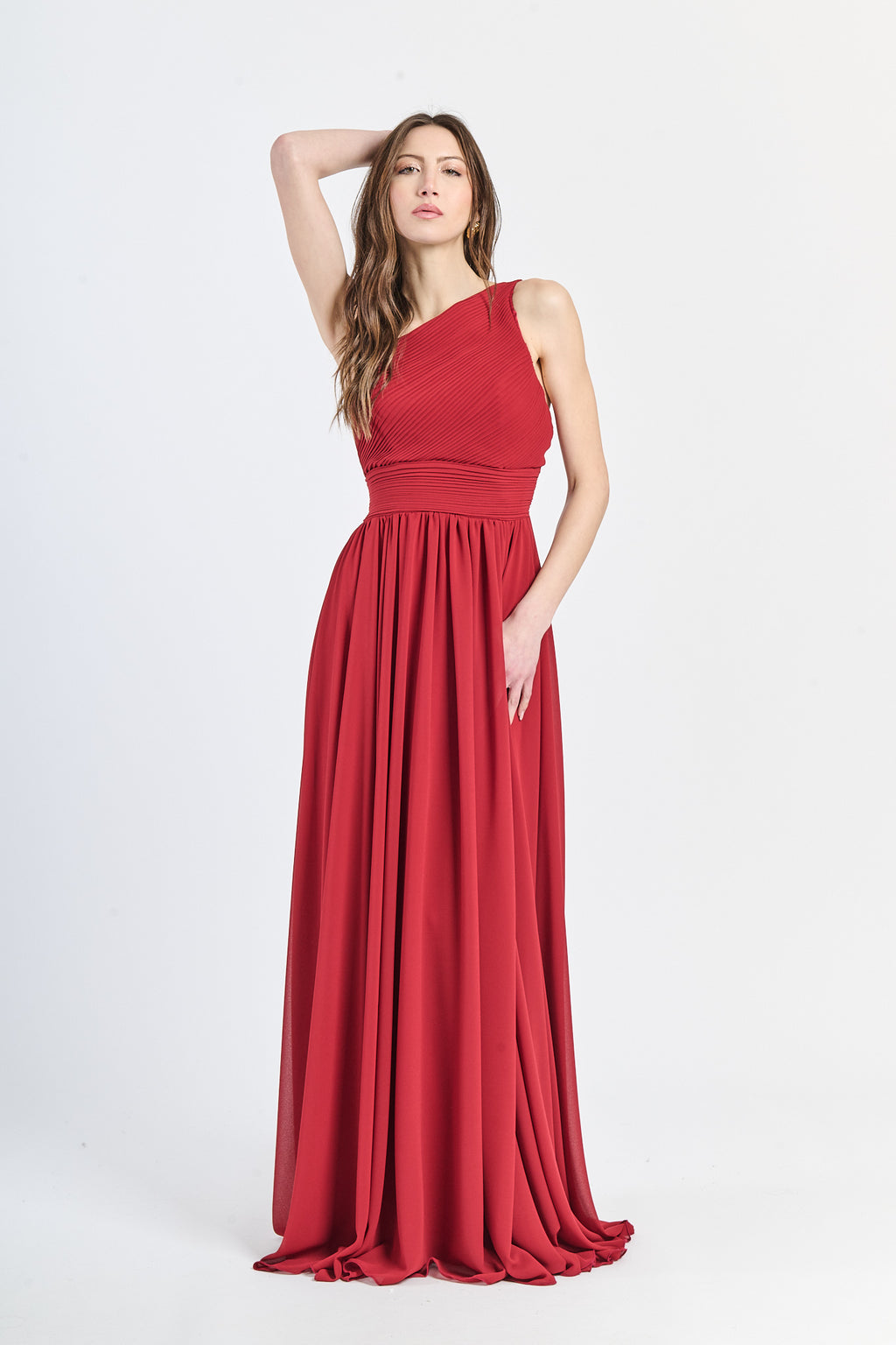 Long asymmetrical tulle dress Luna